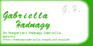 gabriella hadnagy business card